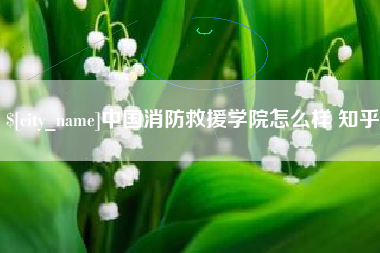 驻马店中国消防救援学院怎么样 知乎