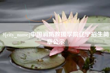 驻马店中国消防救援学院辽宁招生简章公示
