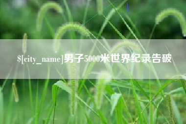 驻马店男子5000米世界纪录告破