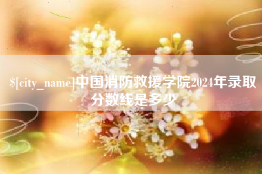 驻马店中国消防救援学院2024年录取分数线是多少