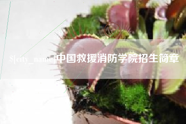 驻马店中国救援消防学院招生简章