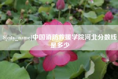 驻马店中国消防救援学院河北分数线是多少