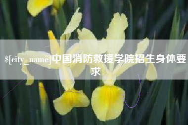 驻马店中国消防救援学院招生身体要求