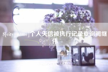 驻马店个人失信被执行记录查询阚继伟