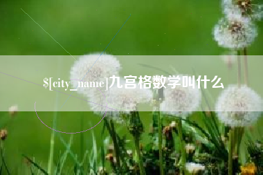 驻马店九宫格数学叫什么