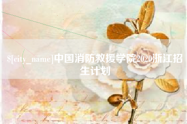 驻马店中国消防救援学院2020浙江招生计划