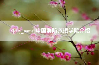 驻马店中国消防救援学院介绍