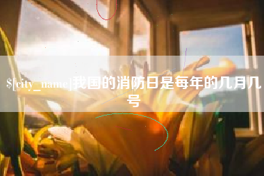 驻马店我国的消防日是每年的几月几号