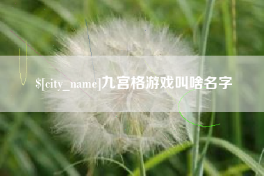 驻马店九宫格游戏叫啥名字