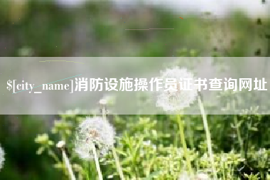 驻马店消防设施操作员证书查询网址