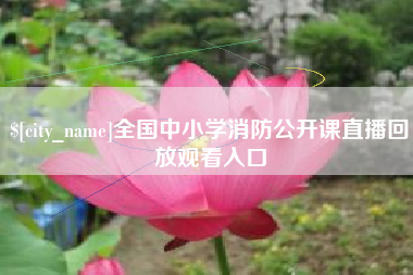 驻马店全国中小学消防公开课直播回放观看入口