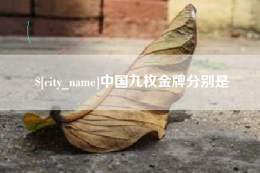 驻马店中国九枚金牌分别是