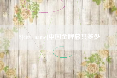 驻马店中国金牌总共多少