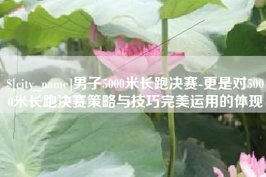 驻马店男子5000米长跑决赛-更是对5000米长跑决赛策略与技巧完美运用的体现