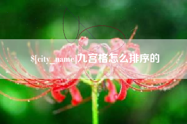 驻马店九宫格怎么排序的