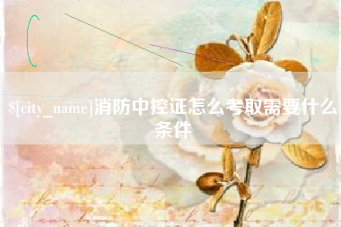 驻马店消防中控证怎么考取需要什么条件