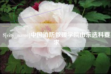 驻马店中国消防救援学院山东选科要求
