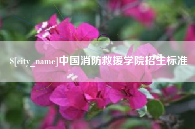 驻马店中国消防救援学院招生标准