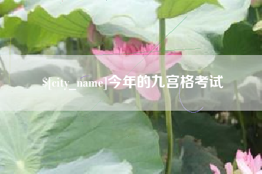 驻马店今年的九宫格考试