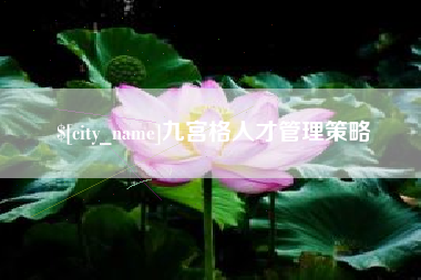 驻马店九宫格人才管理策略