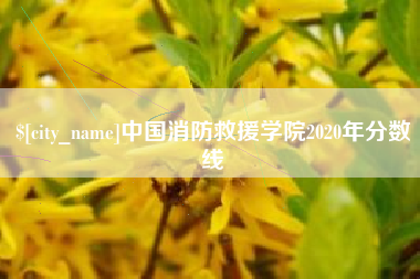 驻马店中国消防救援学院2020年分数线