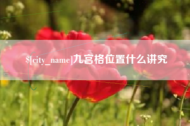 驻马店九宫格位置什么讲究